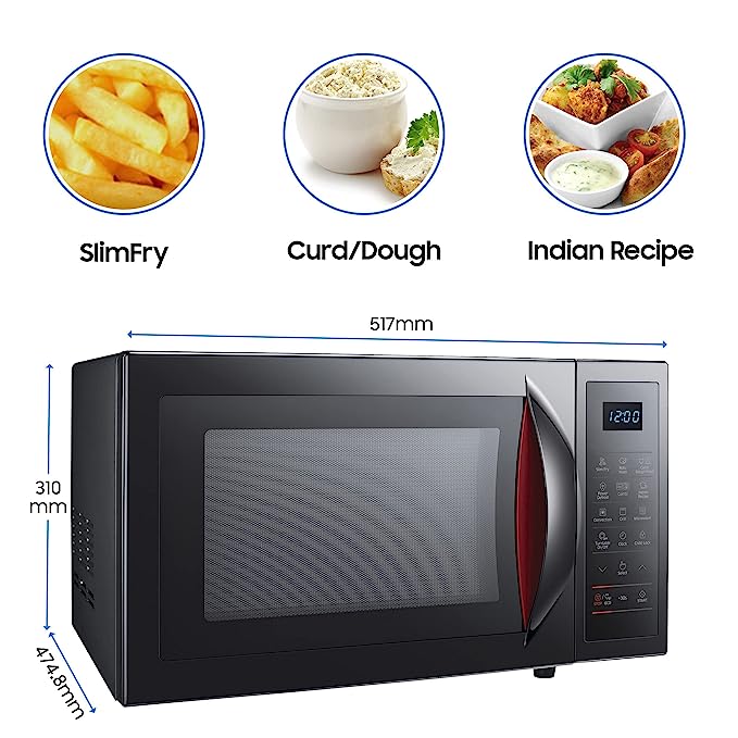 Samsung 28L, Slim Fry, Convection Microwave Oven with Tandoor and Curd making(CE1041DSB3/TL, Black, 10 Yr warranty) | (OPEN BOX) Samsung 28L, Slim Fry, Convection Microwave Oven with Tandoor and Curd making(CE1041DSB3/TL, Black, 10 Yr warranty) | (OPEN BOX)